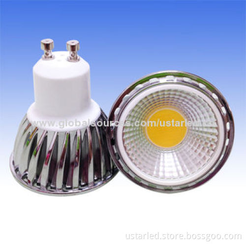 Dimmable 5W GU10 COB LED Spotlight Bulbs, >80 CRI, 270-330lm, CE/RoHS, 2 Years GuaranteeNew